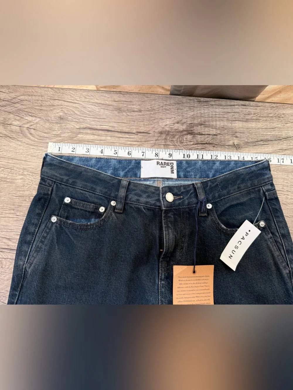 RARE‎ DNM EDIT Dark Blue Low Rise Bootcut Jeans size 27 NWT